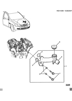 E ENGINE ASM-3.6L V6 COOLANT OUTLET & RADIATOR CAP (LY7/3.6-7)