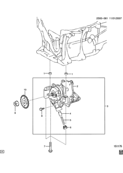 S26 ENGINE ASM-1.8L L4 PART 8 ENGINE OIL PUMP, SCREEN & RELATED PARTS (LAY/1.8-8)