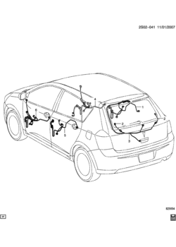 S26 WIRING HARNESS/FRONT SIDE DOOR , REAR, & LIFTGATE