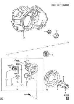 S26 AUTOMATIC TRANSAXLE (MVD) DIFFERENTIAL COMPONENTS