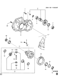 S26 AUTOMATIC TRANSAXLE (MVB) DIFFERENTIAL COMPONENTS