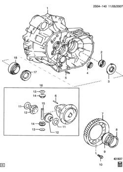 S26 5-SPEED MANUAL TRANSMISSION (MVC) PART 5 DIFFERENTIAL COMPONENTS