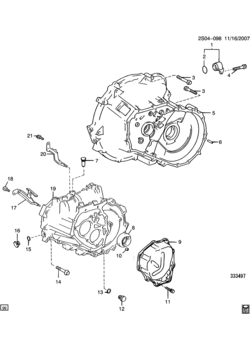 S26 5-SPEED MANUAL TRANSMISSION (MVE) PART 2 CLUTCH/DIFFERENTIAL HOUSING, CASE, & COVER