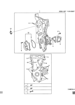 S26 ENGINE ASM-1.8L L4 PART 5 FRONT COVER & RELATED PARTS (LAY/1.8-8)