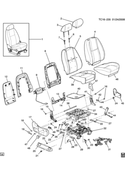 CK1,2,3(03-43-53) PASSENGER SEAT/BUCKET (A95)