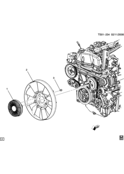 T1 ENGINE COOLANT FAN & CLUTCH (LL8/4.2S)