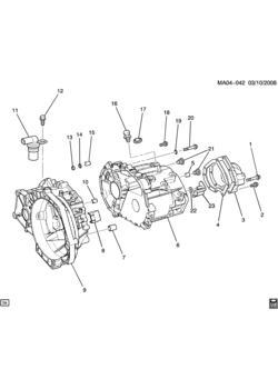 AP 5-SPEED MANUAL TRANSAXLE (MU3) PART 5 CASE, COVER AND COMPONENTS