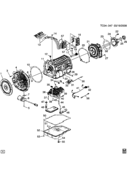 CK1 AUTOMATIC TRANSMISSION (M99) PART 1 (TWO-MODE HYBRID) CASE AND ASSOCIATED PARTS