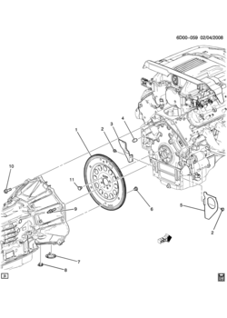 DN ENGINE TO TRANSMISSION MOUNTING (AUTOMATIC MYD)