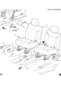 N2(06) REAR SEAT MOUNTING (BUCKET SEAT AL4)