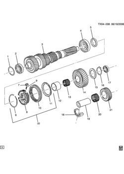 CK2,3 6-SPEED MANUAL TRANSMISSION (ML6) PART 4 COUNTER SHAFT & REVERSE IDLER COMPONENTS