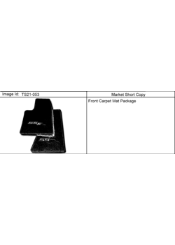 S157(03) MAT PKG/FRONT FLOOR CARPET (PRODUCTION)