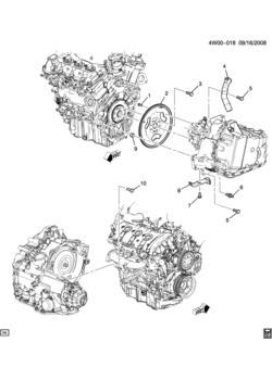 W19 ENGINE TO TRANSMISSION MOUNTING (LY7/3.6-7)