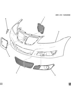 ZG,ZH GRILLE/RADIATOR (FRONT FOG LAMP T96, CTF)