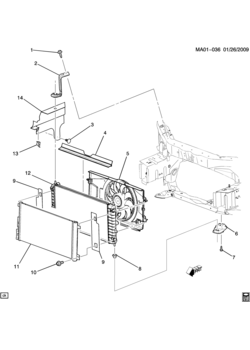 A RADIATOR MOUNTING & RELATED PARTS (LAP/2.2H)