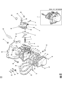 A 5-SPEED MANUAL TRANSAXLE PART 1 (F17-5 M25) CASE AND COVERS