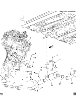 GM EXHAUST SYSTEM/FRONT (LF1/3.0G)