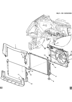 L RADIATOR MOUNTING & RELATED PARTS