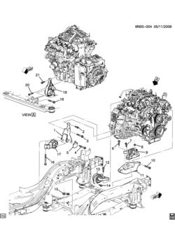 N ENGINE & TRANSMISSION MOUNTING (LF1/3.0G, AUTOMATIC MH2)