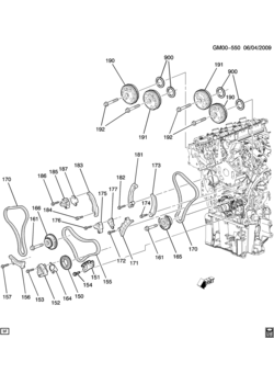 E ENGINE ASM-3.6L V6 PART 6 TIMING CHAIN & TENSIONER (LY7/3.6-7)