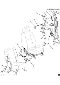 CK1,2,3(43) SEAT BELTS/FRONT