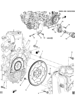 G ENGINE TO TRANSMISSION MOUNTING (LFX/3.6-3, ALL-WHEEL DRIVE F46)