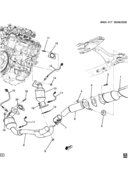N EXHAUST SYSTEM-FRONT (LF1/3.0G)