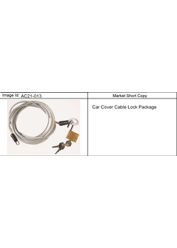 W LOCK PKG/CAR COVER CABLE