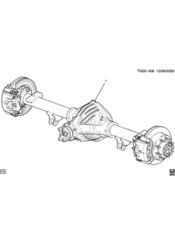 G2,3(05-06) AXLE ASM/REAR-COMPLETE