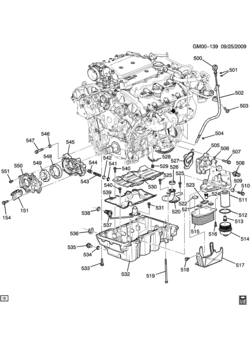 N ENGINE ASM-2.8L V6 PART 5 OIL PUMP,OIL PAN & RELATED PARTS (LAU/2.8-4)