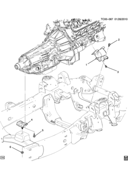 C2,3(03-43-53) ENGINE & TRANSMISSION MOUNTING-V8 (L96/6.0G)