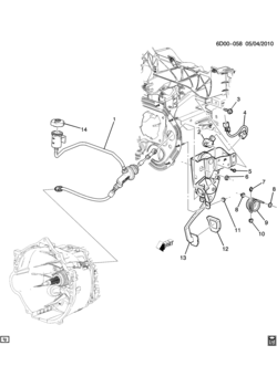 DN69 CLUTCH PEDAL & CYLINDERS (MG9)