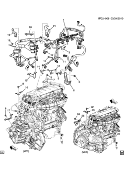 JV76 WIRING HARNESS/ENGINE (LUJ/1.4-8)