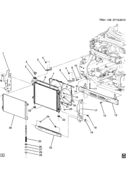 RV1 RADIATOR MOUNTING & RELATED PARTS