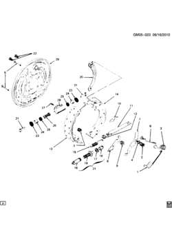 D BRAKE ASM/REAR DRUM (CONVENTIONAL 2 PC LEVER)(DELCO)