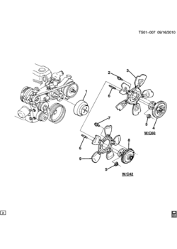 S ENGINE COOLANT FAN & CLUTCH (LN8/2.5E,L38/2.5A)