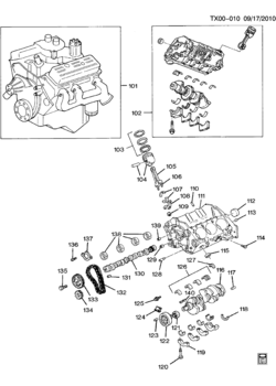 T ENGINE ASM-4.3L V6 PART 1 BLOCK & INTERNAL PARTS (SYCLONE ZR9)