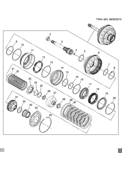 CK2,307,309 AUTOMATIC TRANSMISSION (MW7) PART 1 (ALLISON 1000 SERIES) PLANETARY GEARS