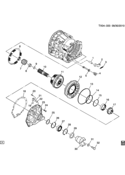 C2,3 AUTOMATIC TRANSMISSION (MW7) (ALLISON 1000 SERIES) REAR COVER