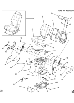 CK107(06) REAR SEAT/BENCH-40% SIDE (AM8, POWER FOLDING ARS)