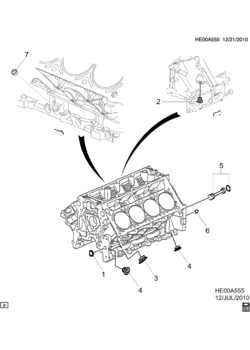 E ENGINE ASM-V8 ENGINE BLOCK PLUGS & PINS (L76/6.0Y)
