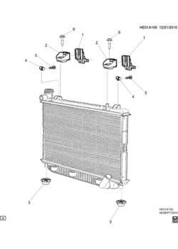 E RADIATOR MOUNTING & RELATED PARTS