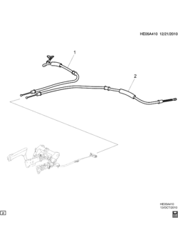 E PARKING BRAKE SYSTEM-REAR CABLES