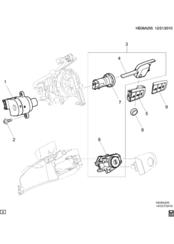 E STEERING COLUMN-IGNITION SWITCH & KEY