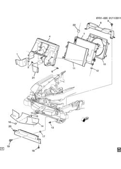 YX RADIATOR MOUNTING & RELATED PARTS (LC3/4.4D)