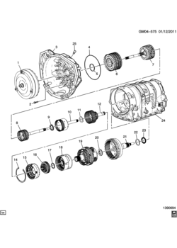 D69 AUTOMATIC TRANSMISSION (M82) (5L40E) CLUTCH ASSEMBLIES AND RELATED PARTS
