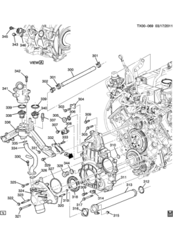 CK2,3 ENGINE ASM-6.6L V8 DIESEL PART 3 FRONT COVER & COOLING (LGH/6.6L,LML/6.6-8)