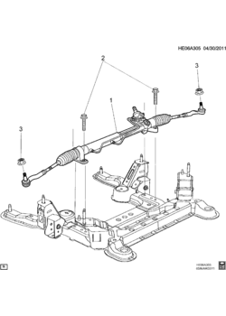 E STEERING SYSTEM & RELATED PARTS-GEAR MOUNTING