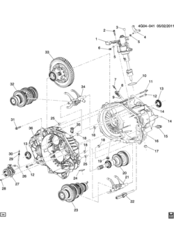 GK 6-SPEED MANUAL TRANSAXLE PART 1 CASE COMPONENTS(MR6)