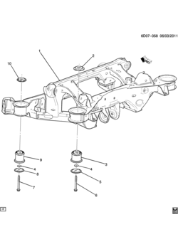 DM,DN,DR SUSPENSION/REAR-SUPPORT MOUNTING